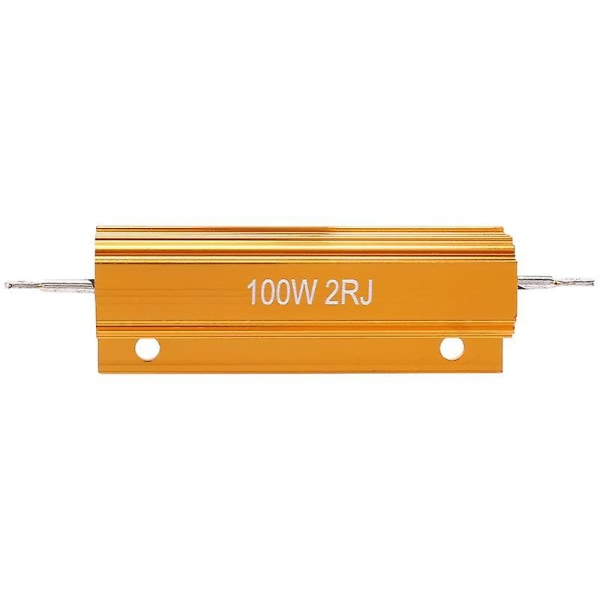 Gull Aluminium Kledd Motstand Resistans 100w, 2 Ohm 2r