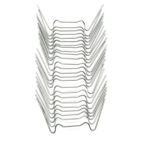 100 stk. drivhusclips i rustfrit stål, drivhusclips W i rustfrit stål, reservedele til drivhus 80 x 35 mm til drivhuspaneler hule kanaler