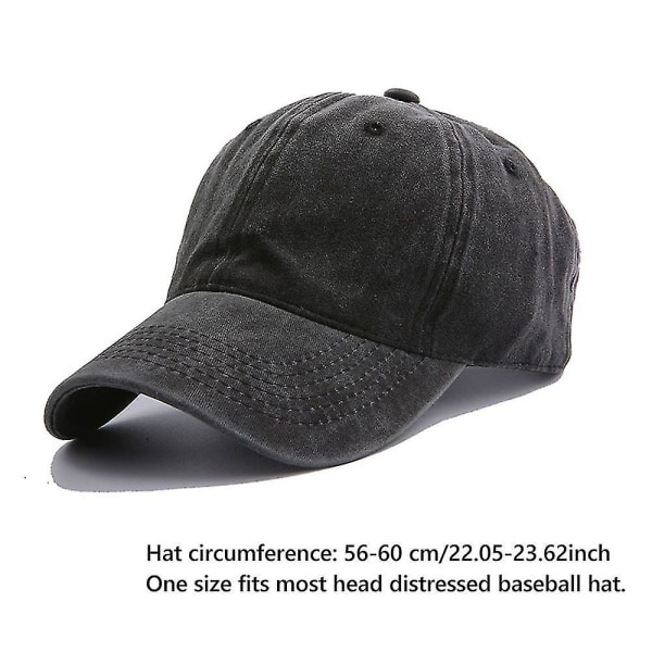 Klassiske baseballkasketter Casual Snapback Hatte Far Hat Vasket Bomuld Justerbar