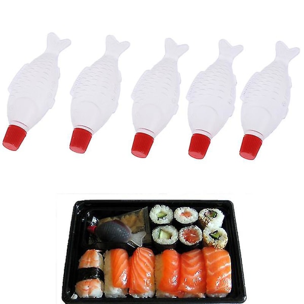 10 st 4 ml fisksås flaska Sushi Tool Kryddor Senap Dispenser Sås Cruet