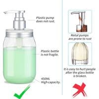 x 450 ml pumpedispenserflasker, såpedispenser/påfyllbare pumpeflasker, lotion- og såpedispensere