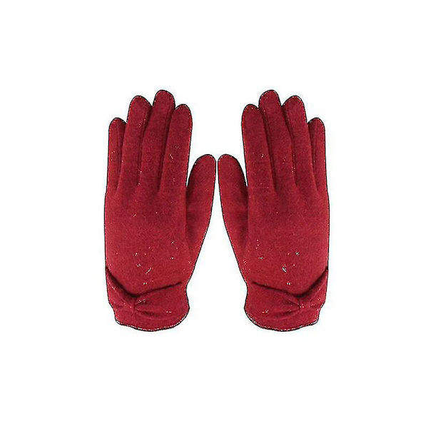Vinter Touch Screen Vantar Dam Varma Kashmir Daisy Broderi Ullstickade Handskar Kvinnlig Rosett Handled T