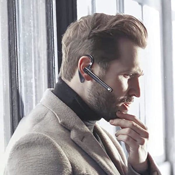 Piao Bluetooth -headset för mobiltelefon, V5.1 Bluetooth trådlöst hörlursheadset med Cvc 8.0 brusreducerande mikrofon för bilkörning/affärer/kontor, C
