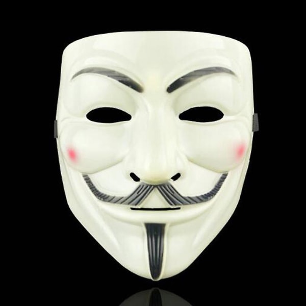 Anonym Hacker Vendetta Guy V Cosplay Mask Halloween Party Masker Yellow