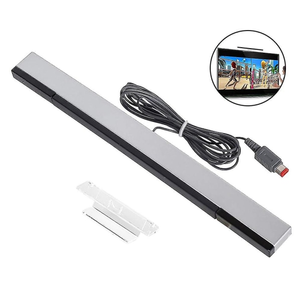 Sensor Bar för Wii, Ersättningskabelansluten Infraröd Strålsensor Bar för Wii och Wii U Konsol-yu