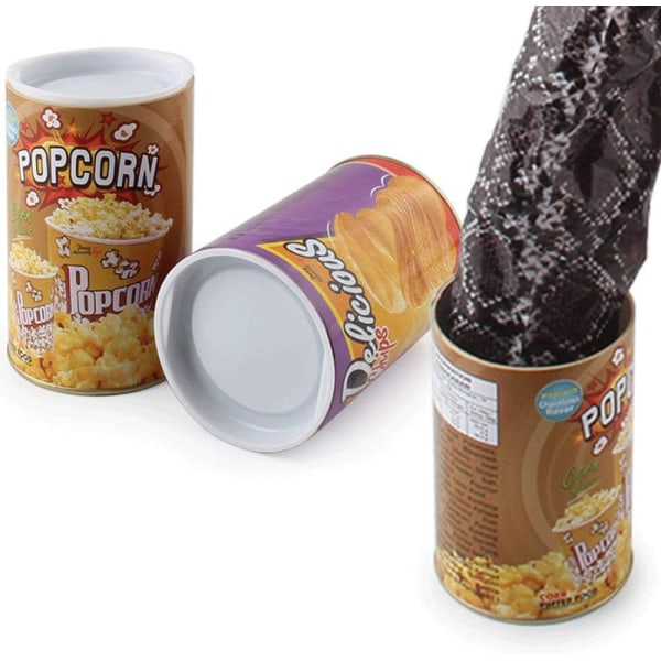 Kartoffelchips Slange Dåse Spring Slange Legetøj Gave Aprilsnar Halloween Fest Dekoration Jokes, Kartoffelchips Stil, Popcorn 2 Stykker