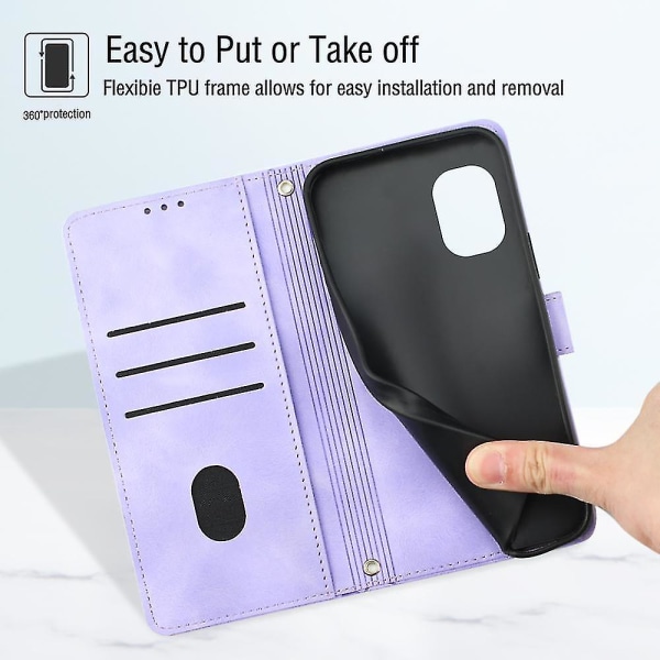 Imprinting Series-6 för Nokia C02 Anti-Dust Telefonskydd Cover Phone case Light Purple