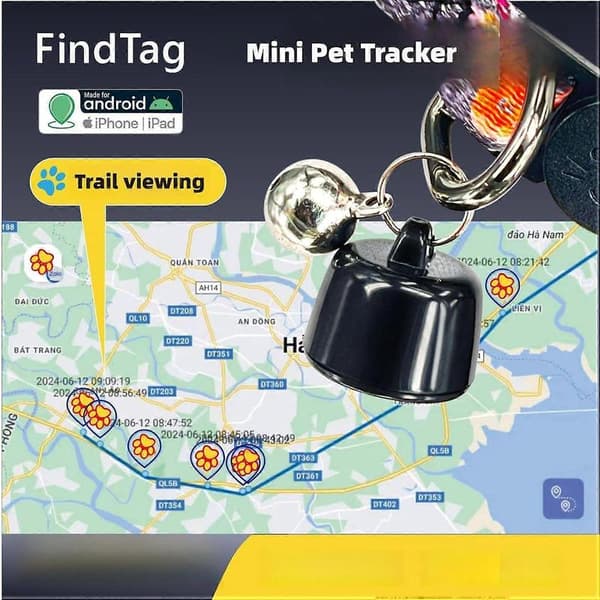 Mini Tracker for sporing av kjæledyr på iOS- og Android-enheter