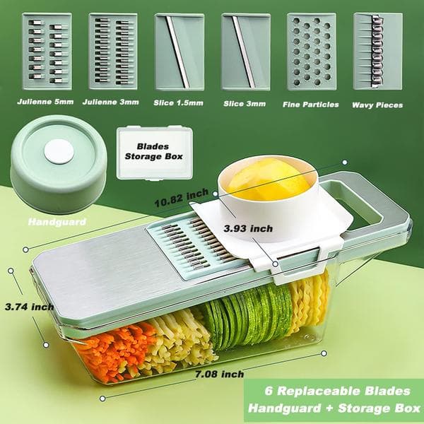 Kitchen Chopper, Wine Grater, Vegetable Spiralizer and Vegetable Cutter, Magnetic Version