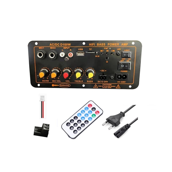 Bluetooth Power Amplifier Board Fm Bluetooth 5.0 100w-300w Subwoofer Karaokeforsterkere Bilforsterker