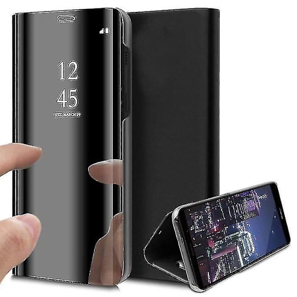 Samsung Galaxy A71 Kotelo Kirkas Näkymä Peili Nahkakotelo Käännettävä Suojakotelo Lompakko Jalusta Iskunkestävä Läppäkuori, nior
