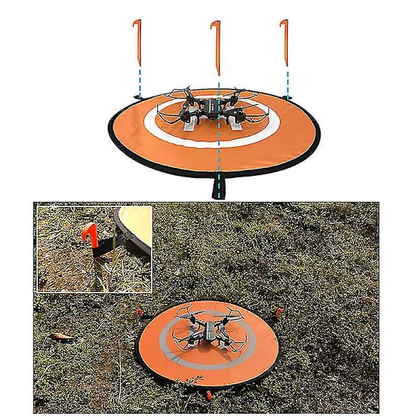Drone Landingsplads 75cm, Foldbar Landingsplads til Dji Mini 2/ Dji Mini 3 Pro/ Dji Mini Se/ Dji Mavic Mini/ Dji Air 2s/ Mavic Air 2/ Fpv Drone, Vandtæt