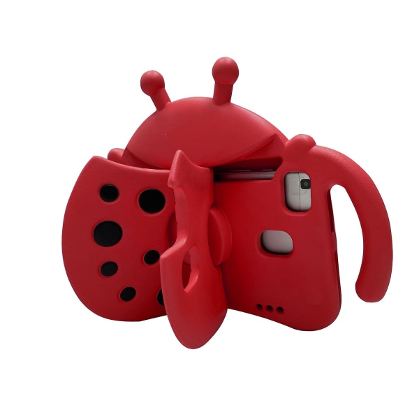Kid Ladybug-deksel til Samsung Galaxy Tab A7 Lite 8.7 T220 T225 2021, Kickstand Heavy Duty støtsikkert deksel, slitesterk Red