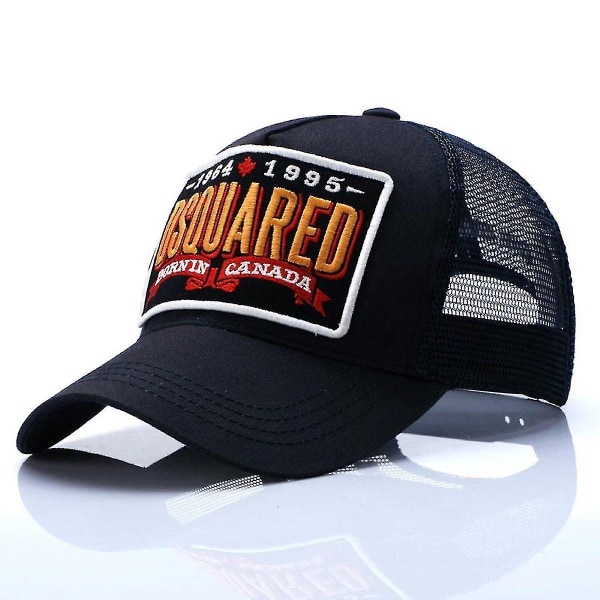 Mænds mesh baseballkasket Dome Hat Broderibogstaver Dsquared Sort