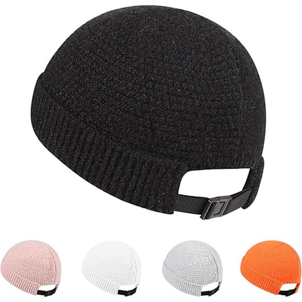 Herre Brimless Hatte Docker Beanie Skull Caps Unisex Vinter