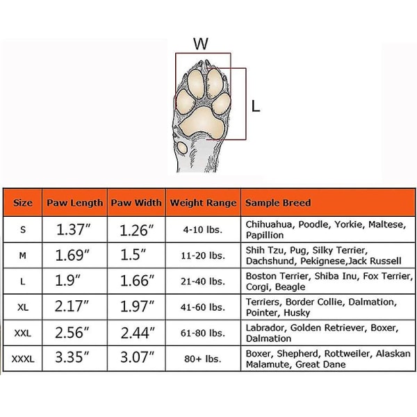 Koiran liukastumista estävät pehmusteet vedenpitävät tassunsuojat itseliimautuvat kengät saappaat sukat Korvaavat jalkalappu, joka estää koiria liukastumasta 4 sets 2XL