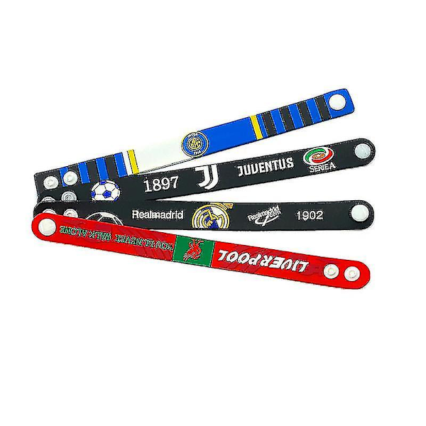 Inter Milan Real Madrid Barcelona Armbånd Souvenir Ac Milan Liverpool Chelsea Juventus Armbånd Silikone MU Red Devils