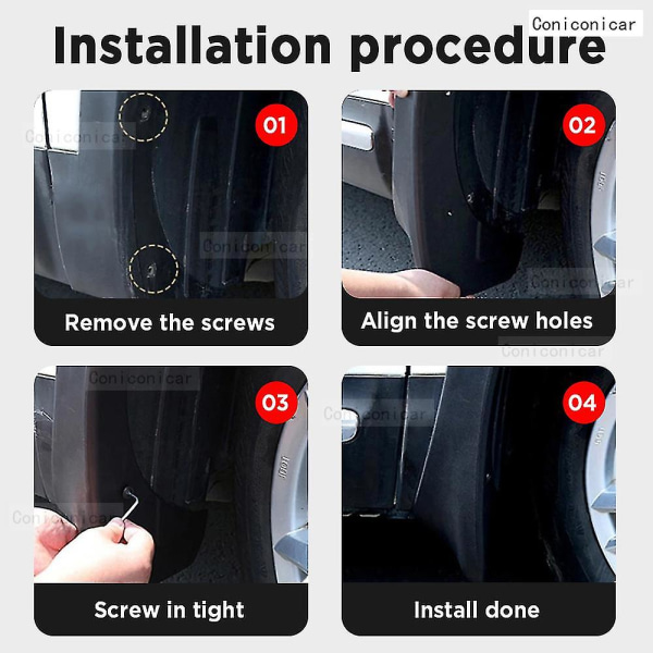 For Nissan Ariya 2021 2022 2023 4 stk. Sprutlapper Sprutbeskyttere Mudguards Mudflaps Foran Bak Skjerm Auto Styline Biltilbehør