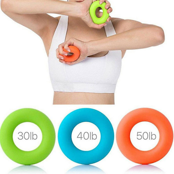 Hånd Finger Håndledd Grep Underarm Styrke Trener Treningsring 30, 40, 50lb Green 30 pounds