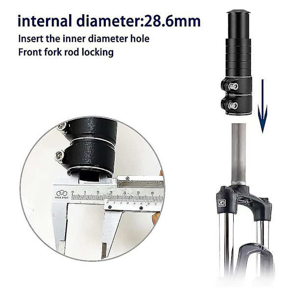 Cykel Gaffel Frempind Forlænger, Cykel Styr Stigerørs Adapter, Aluminium Legering Head Up Adapter, Til Mountainbike, Racercykel, Mtb