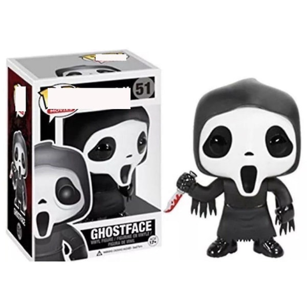 Ghostface Actionfigurer Samlerobjekt Modell Dukke Desktop Ornamenter Leker Figurer Hjemdekorasjon Barn Voksne Gaver