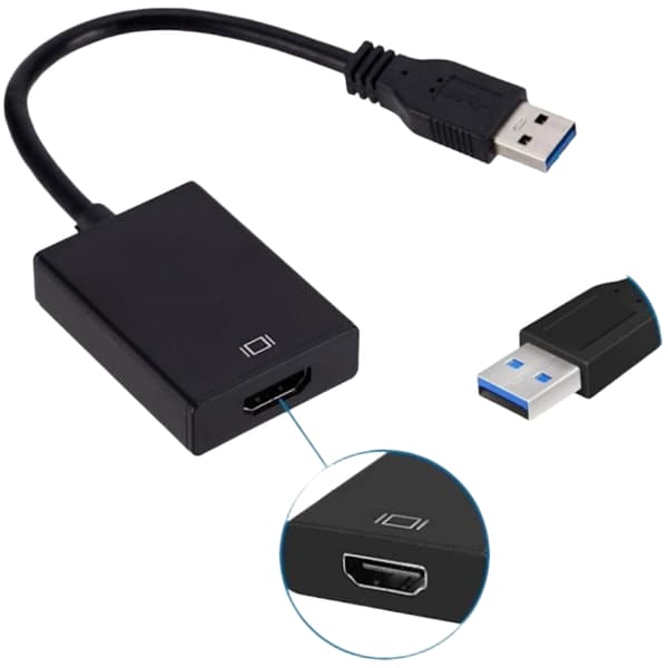 USB til HDMI-adapter, USB 3.0/2.0 til HDMI 1080P videografik_paris