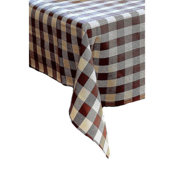 Duk 140 X 180 Cm Svart Vit Rutig 100% Bomull