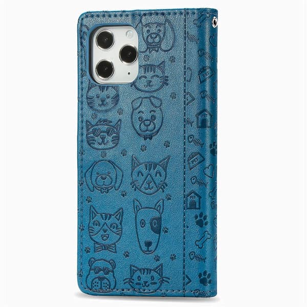 Plånbokstelefonfodral Blå phone case 6.1 (12/12pro)
