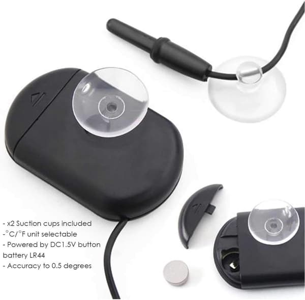 Digitalt termometer til akvarium - Temperaturtermometer - Akvarium Marine Vivarium – Elektronisk termometer