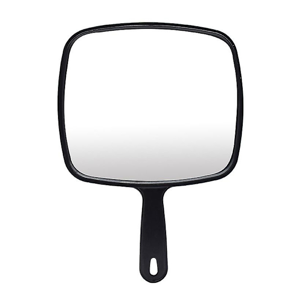 Stor Handspegel med Bekvämt Handtag - Stor Handhållen Spegel för Barberare, Frisörer, Tandläkarmottagningar, Svart