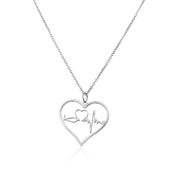 Halsband med Hänge, Present till Sjuksköterska, Smycke för Medicinska Studenter, Läkare, Sjuksköterskor, Silver