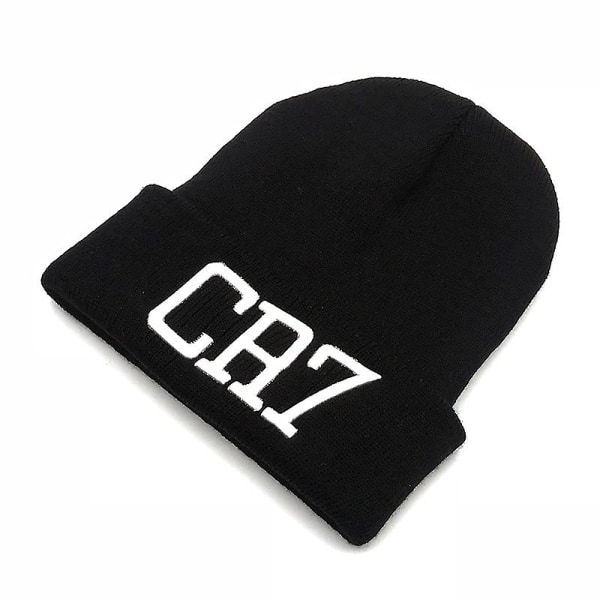 Cr7 Beanies Strikkehette Vinterluer Skullies Bonnet Cristiano Ronaldo Vinterluer For Menn Dame Lue Utendørssport Varm lue 2018 black 2