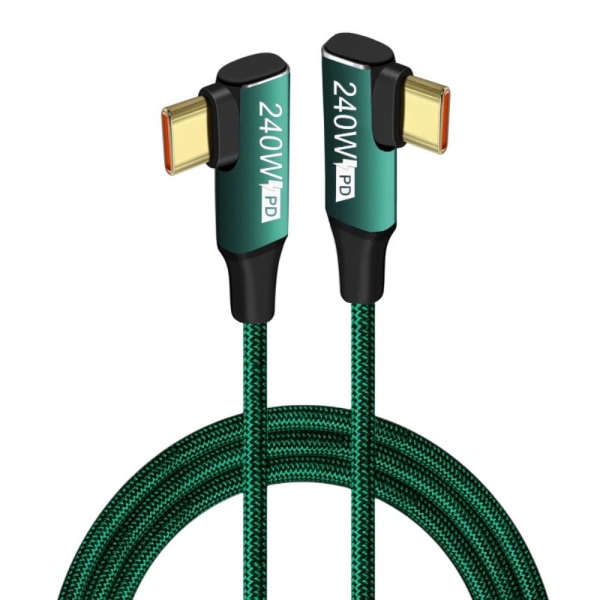 USB C Snabbladdningskabel PD 240W GRÖN 0,5M - på lager Grön Green 0.5m