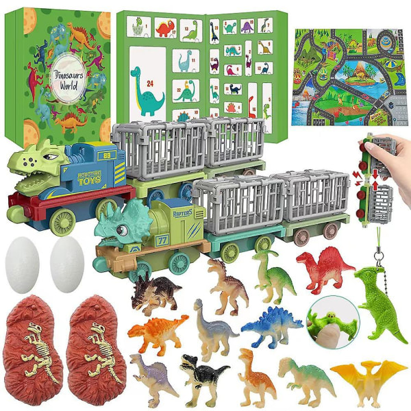 Jule-adventskalender 2023 24-dagers julenedtellingsgave Dinosaurleker Surprise Blindboks Barn