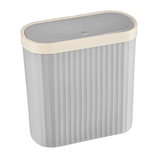 Soikea roskakori kapea jäteastia roskasäiliö keittiön roskakori pyykkitupaan aurinkohuoneeseen autotalliin kotiin grey L