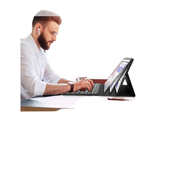 Trådløst Bluetooth-tastatur for Samsung Galaxy Tab A9 Plus - Avtakbart magnetisk deksel kompatibelt med Tablet A9 Plus [JUN]