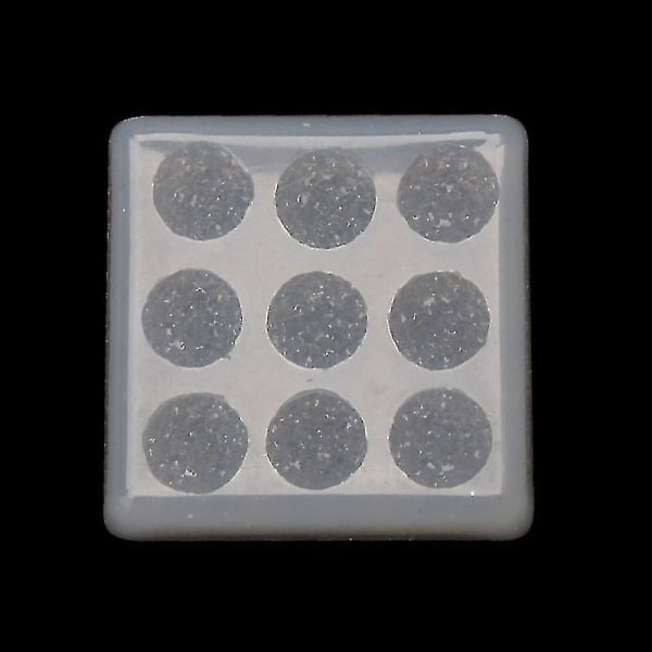 Håndlagde 12 mm gnistrende krystallklynge harpiksformer Flate runde harpiksperleøreringer Epoksyharpiksform Verktøy for smykkefremstilling