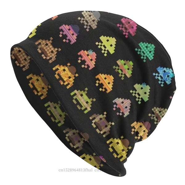 Skullies Beanies Kepsar Space Invaders Arcade Shooter Game Tunn Hatt Höst Vår Hutshattar Män Dam Unisex Ski Cap