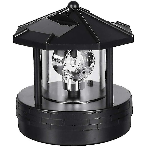 Soldriven Fyr - Dekorativ Roterande Utomhus Vattentät LED Solarlampa Fyr Torn För Trädgård Gräsmatta Uteplats Gård