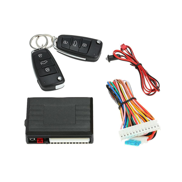 Auton keskuslukko 3 painikkeella ja LED-kehotteen merkkivalopainike käynnistys pysäytyshälytin Turvallisuus kaukosäädin Black