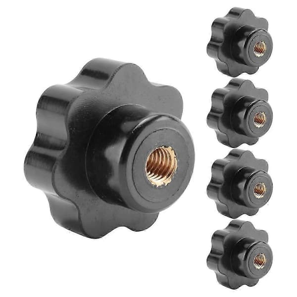 5 stk. grebsknapper, hungevind diameter 8 mm, hoveddiameter 40 mm Silver Black