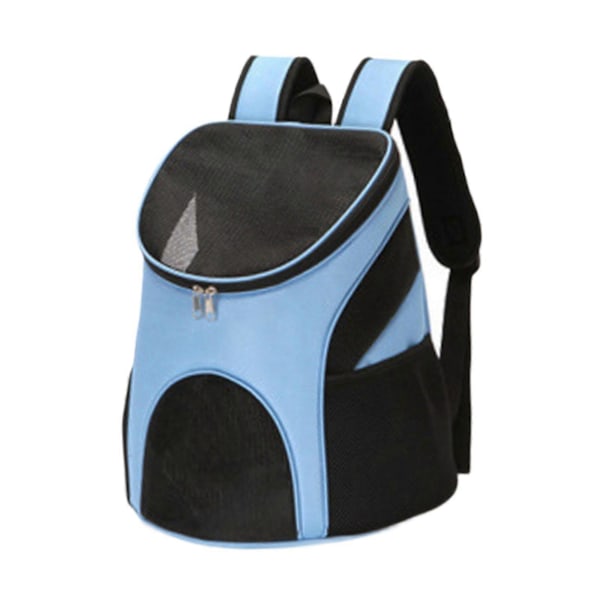 Kattryggsäck Transportbur Bärbar Kattbärväska Lättvikts Djurbärväska Ventilerad för Små Djur Katt Valp Camping Promenader Light Blue