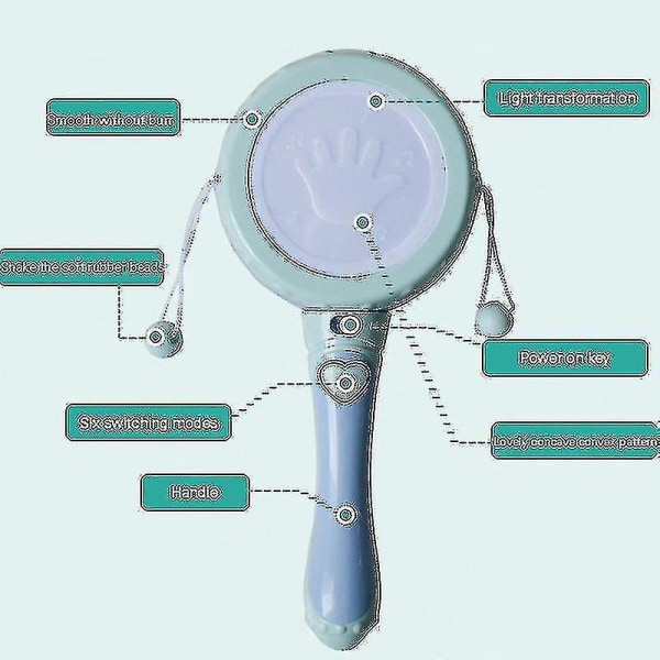 2023-babylegetøj Rangle Musik Elektrisk håndklokke Blinkende lys Tromleformet rangle Nyfødt legetøj Brusegave