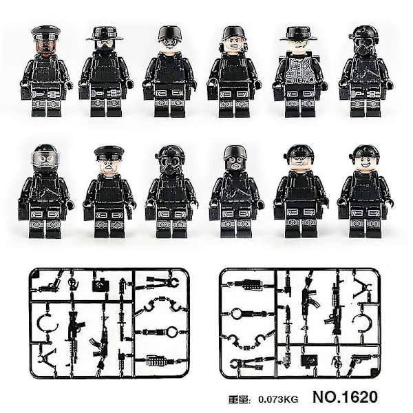 Sæt med 22 Minifigurer Militær Serie Skurk Minifigurer Byggeklodser Legetøj