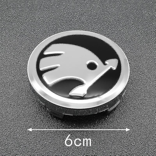 4st 56mm 60mm Bilhjul Center Cap Cover Emblem Dekaler Tillbehör till Skoda Rapid Octavia Fabia Superb Kodiaq Kamiq,56mm Grön