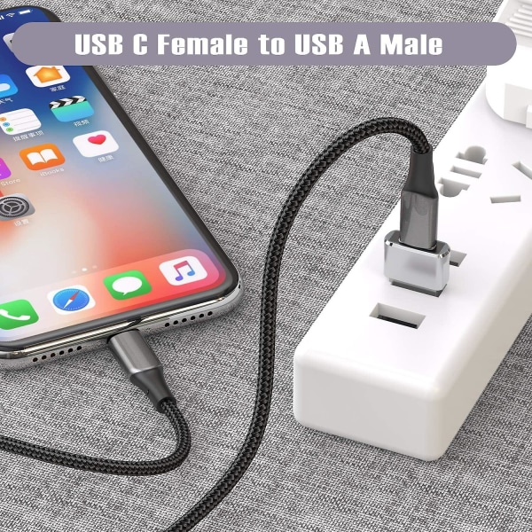 USB C Auf USB Adapter 3-stck, USB C Buchse Auf USB Stecker Adapter, tyyppi C Ladekabel Konverter Fr Iphone 13 12 Mini Pro Max, Airpods Ipad 8 Apple Air 4 20