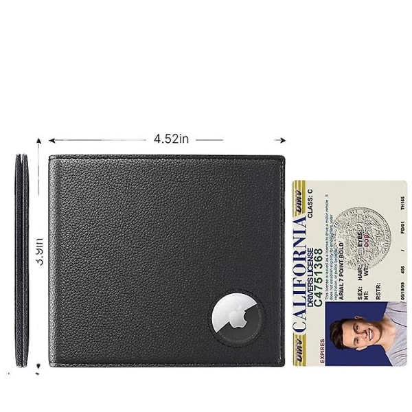 AirTag miesten lompakko rahaklipsillä, ohut ja minimalistinen, RFID-estoteknologialla, AirTag älykäs lompakko miehille, musta, moderni