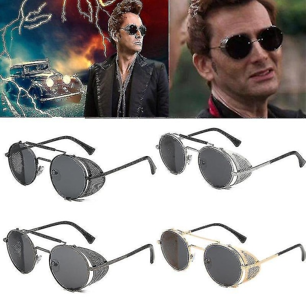 Good Omens Devil Crowley David Tennant aurinkolasit Cosplay Props Glasses Grey grey