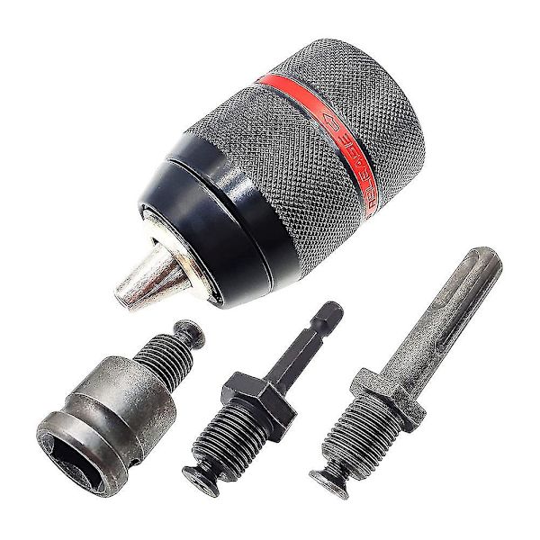 1,5-13 mm Nyckellös Borrchuck 1/2 tum-20unf Med Sds-plus 1/4 tum Hex 1/2 tum Hylsa Fyrkantsnyckel A