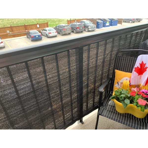 Have gårdhave balkon solskærmnet sort 0,9*5m